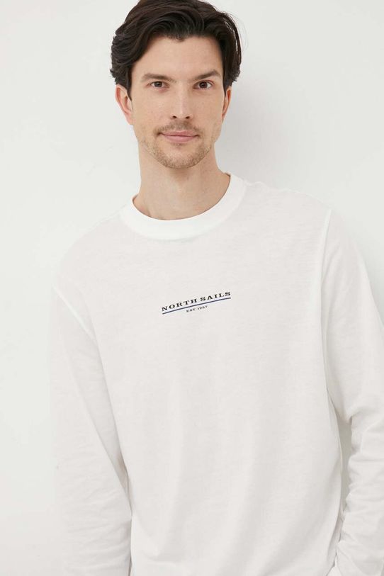 Хлопковый лонгслив North Sails хлопок белый 692906