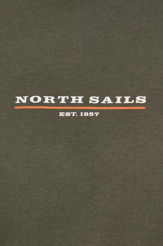 Βαμβακερή μπλούζα με μακριά μανίκια North Sails 692906 πράσινο
