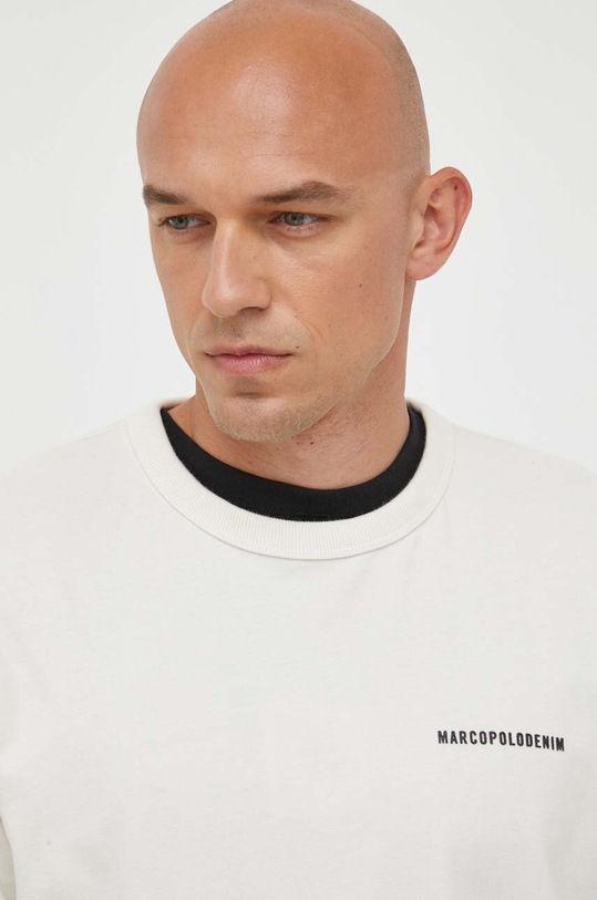 Bavlnené tričko s dlhým rukávom Marc O'Polo DENIM béžová 366220452036