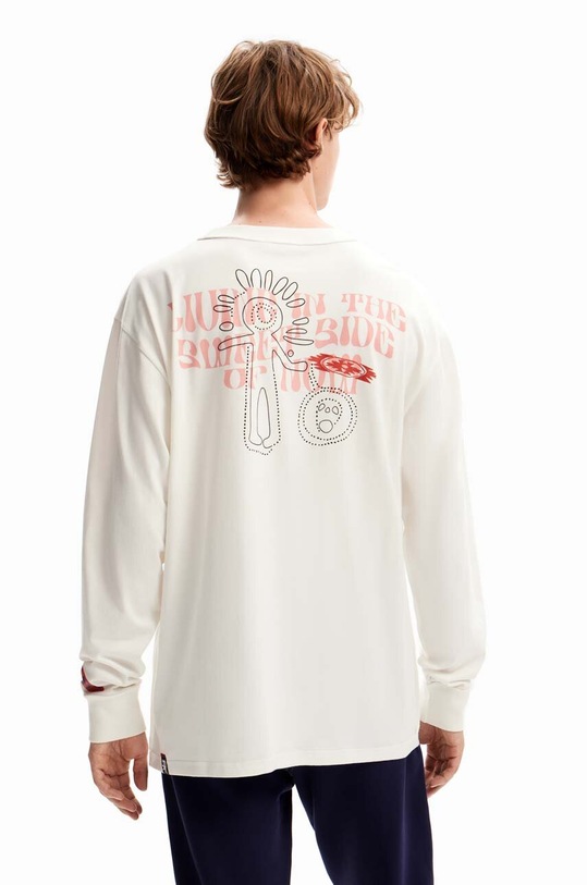 Desigual longsleeve bawełniany 23WMTK43 beżowy AW23