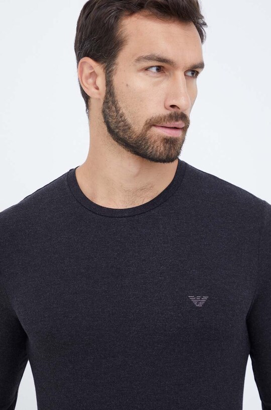 Odjeća Homewear majica dugih rukava Emporio Armani Underwear 111653.3F584 crna