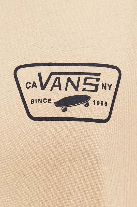 Памучна блуза с дълги ръкави Vans VN0A2XCMY971 бежов