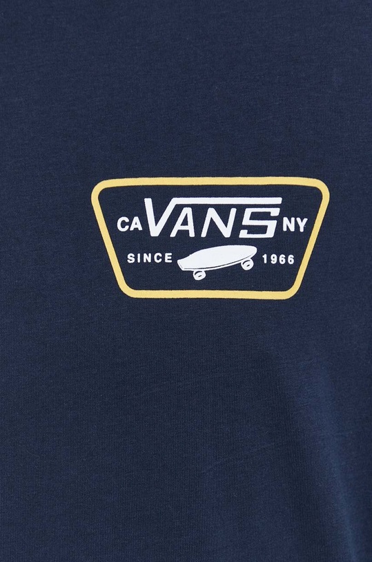 Βαμβακερή μπλούζα με μακριά μανίκια Vans VN0A2XCMCC71 σκούρο μπλε