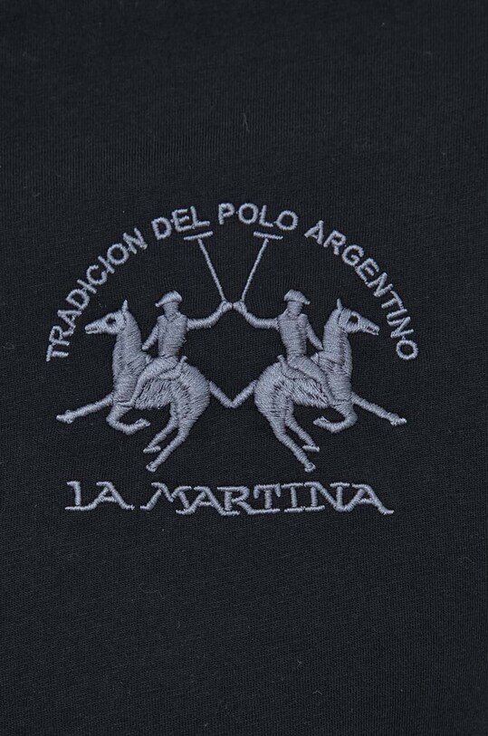 La Martina longsleeve bawełniany WMR003 czarny