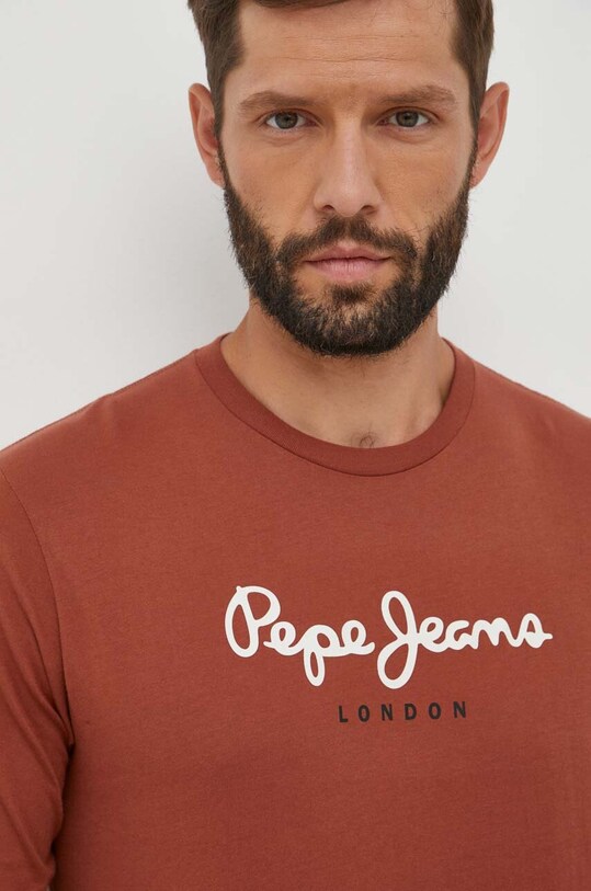 Pepe Jeans longsleeve brązowy PM508209.867