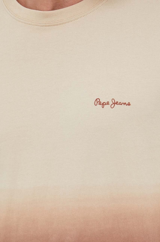 Pepe Jeans longsleeve din bumbac Kenneth PM509106.847 bej