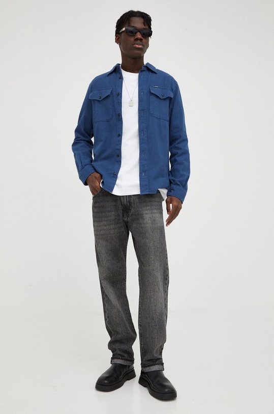 G-Star longsleeve bawełniany D23459.C784 biały AW23