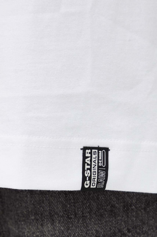 G-Star longsleeve bawełniany D23459.C784 biały