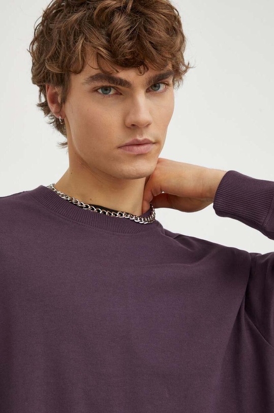 G-Star longsleeve bawełniany fioletowy D23459.C784