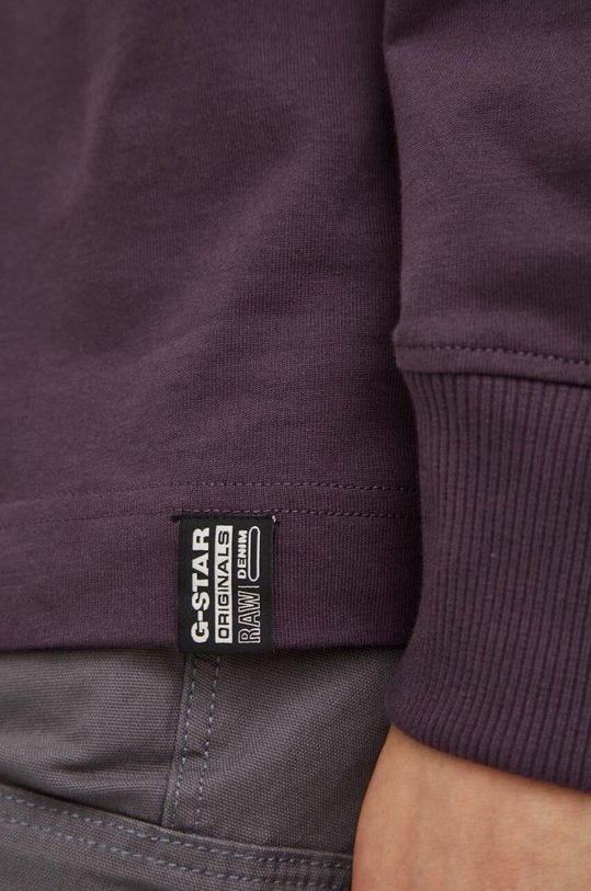 G-Star longsleeve bawełniany D23459.C784 fioletowy