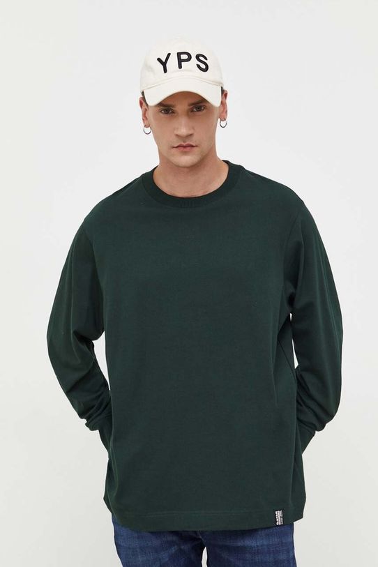 G-Star Raw longsleeve bawełniany bawełna zielony D23459.C784