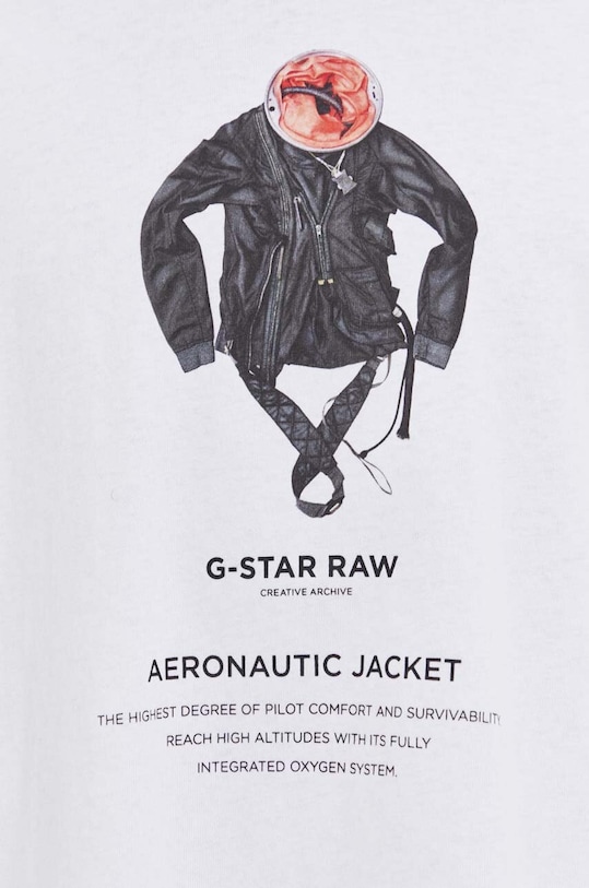 Памучна блуза с дълги ръкави G-Star D23722.C336 бял