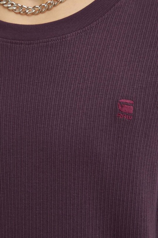 G-Star Raw longsleeve bawełniany D16397.D289 fioletowy