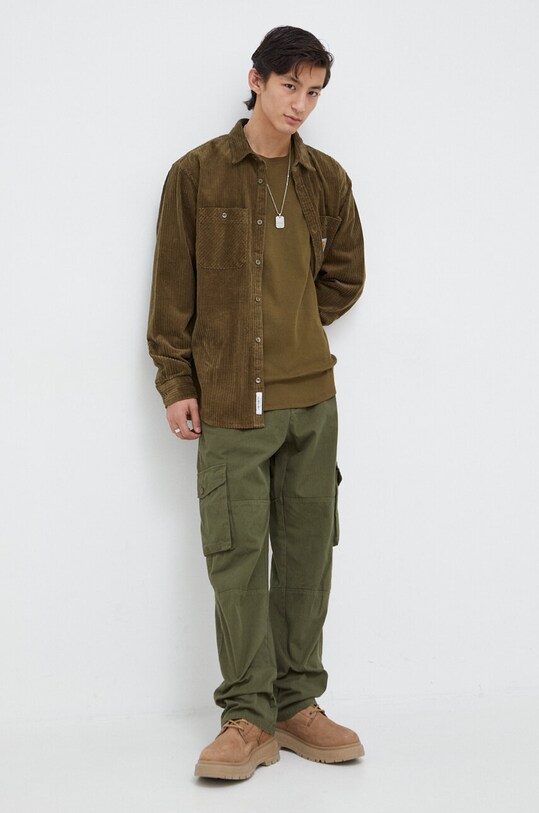 G-Star longsleeve din bumbac D16397.D289 verde AW23