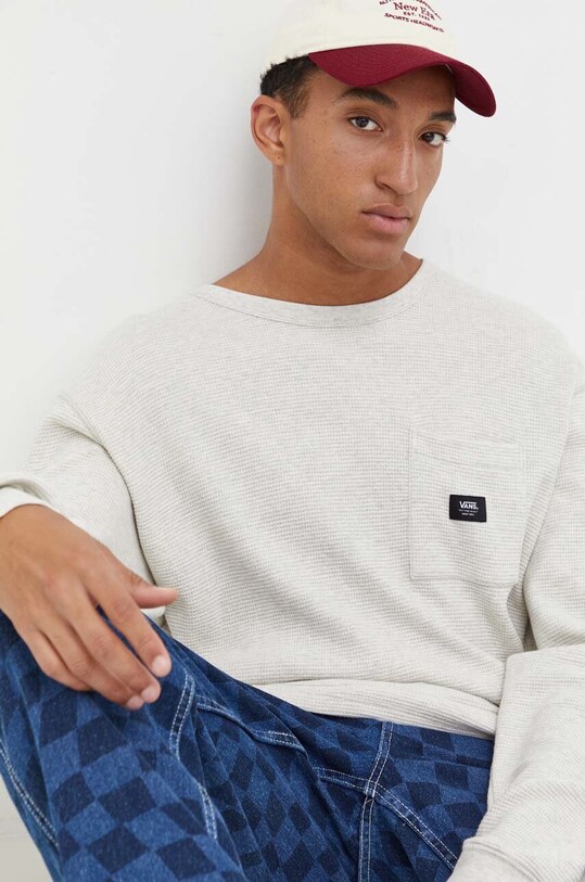 Vans longsleeve bawełniany szary VN0000J1OHC1
