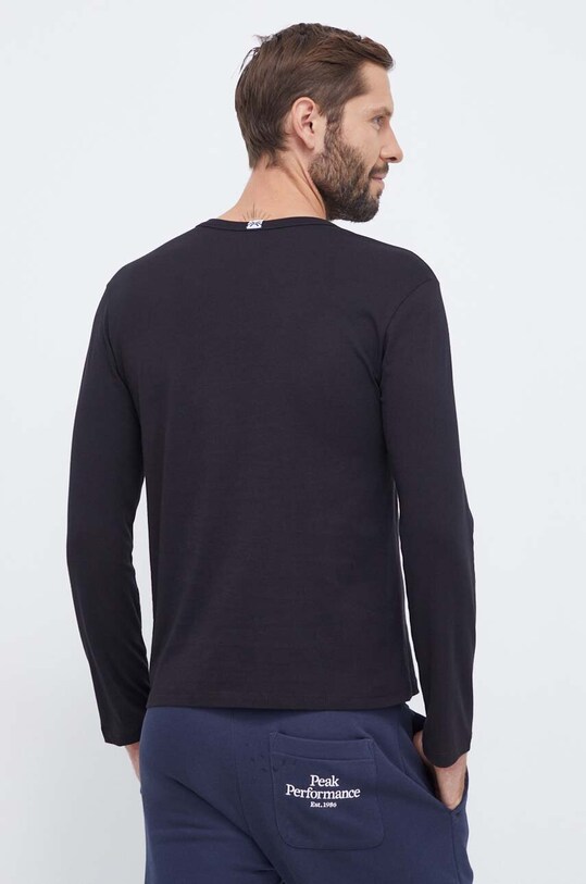 Odzież United Colors of Benetton longsleeve bawełniany lounge 30964M017.100 czarny