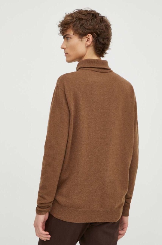 Odzież American Vintage sweter wełniany MVOX18CH23 brązowy