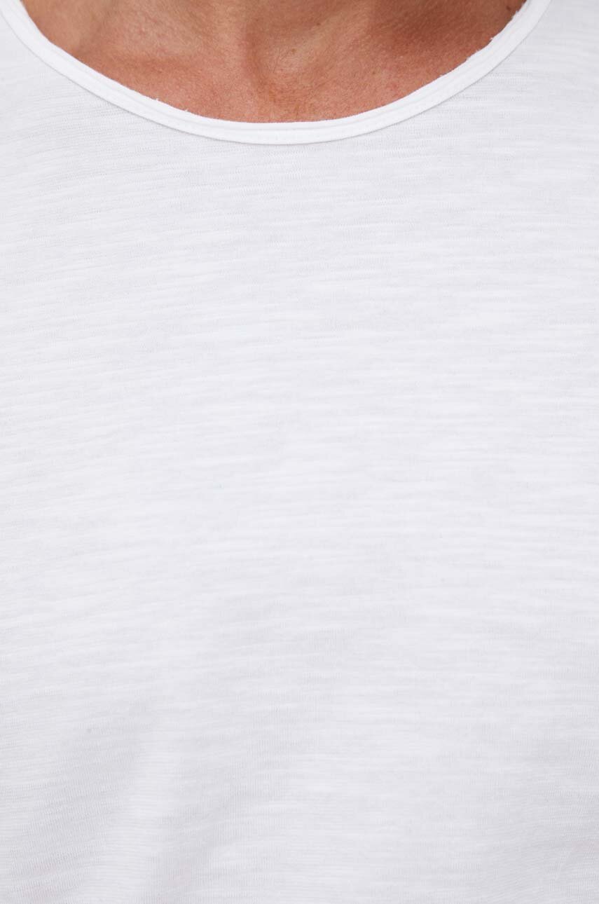 Bavlnené tričko s dlhým rukávom United Colors of Benetton 3JE1J19A9.101.. biela