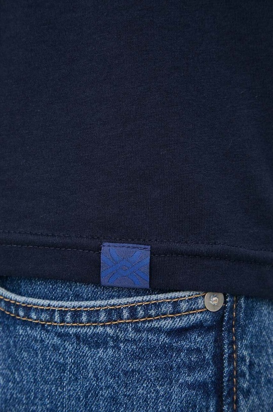 Bavlněné tričko s dlouhým rukávem United Colors of Benetton 3U53J1F05.016 námořnická modř