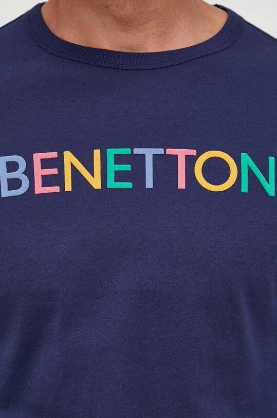 United Colors of Benetton longsleeve bawełniany 3I1XU1034.903 granatowy