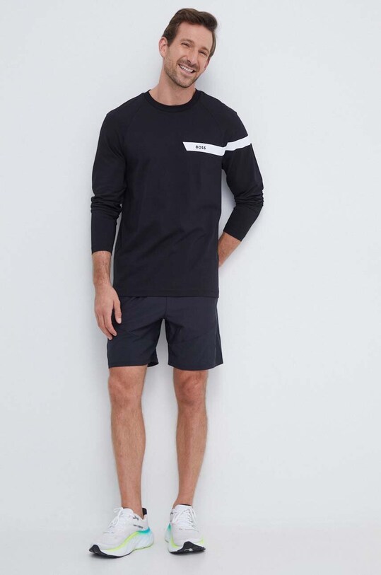 BOSS Green longsleeve BOSS GREEN 50501228 czarny AW23