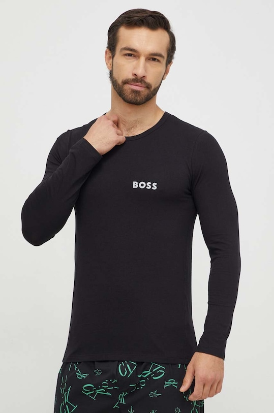 BOSS longsleeve regular czarny 50499357
