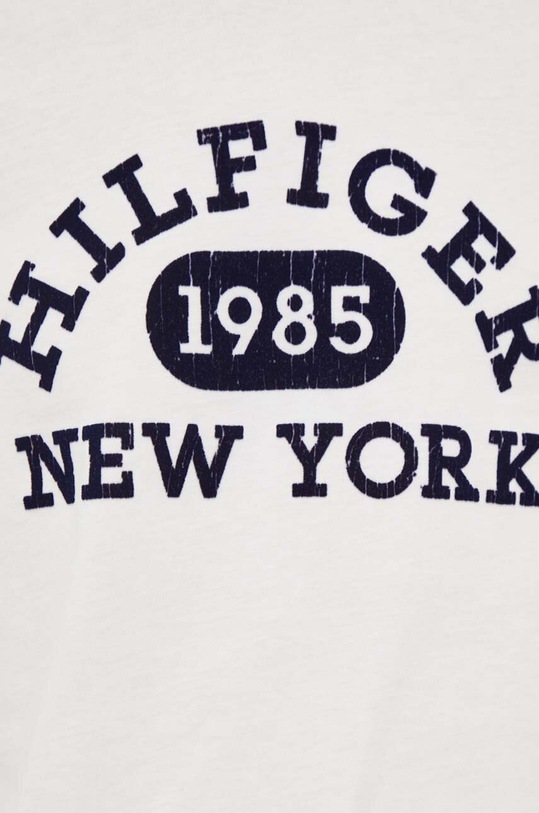 Bavlněné tričko s dlouhým rukávem Tommy Hilfiger MW0MW32591 béžová