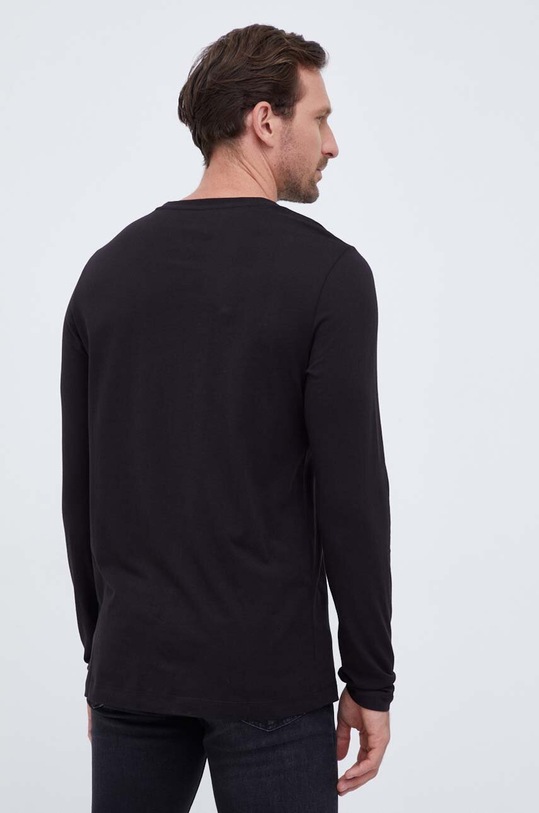 Tommy Hilfiger longsleeve bawełniany MW0MW32621 czarny AW23