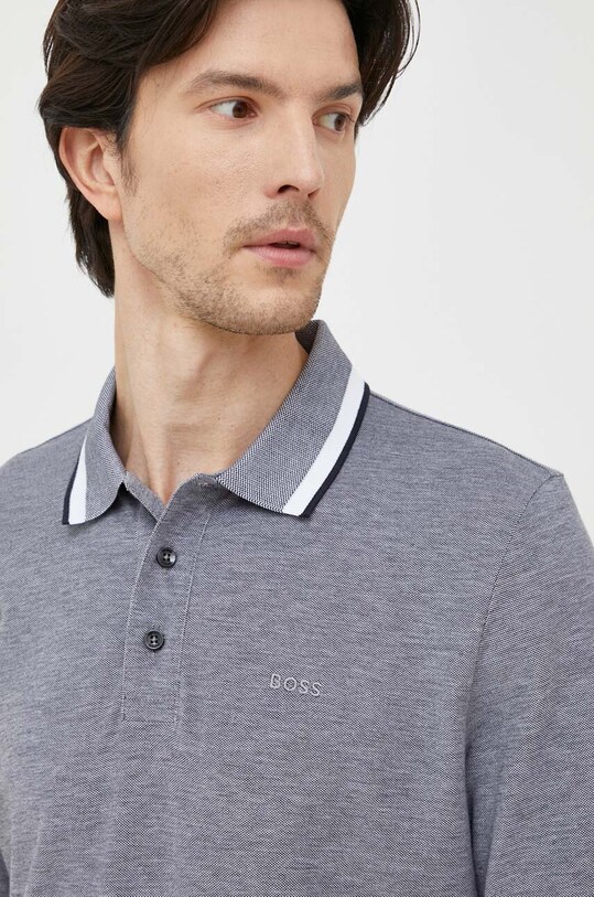 BOSS longsleeve bawełniany szary 50500462