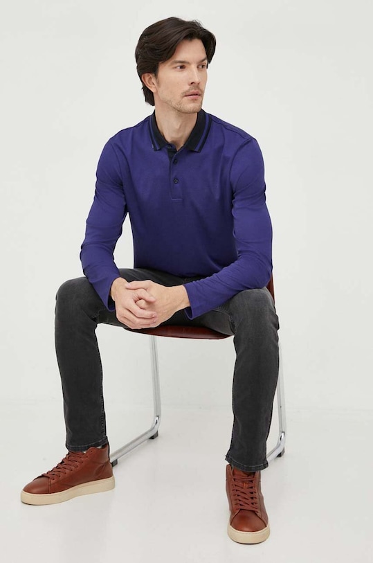 BOSS longsleeve regular granatowy 50500463