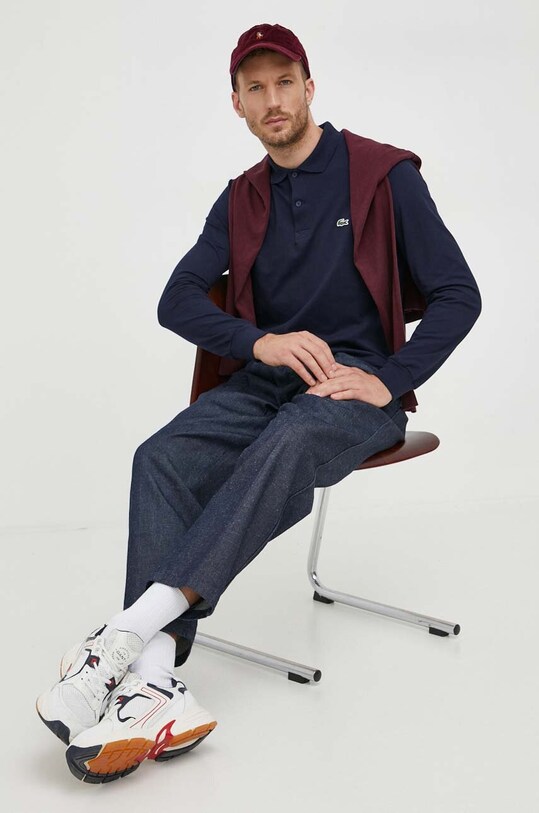 Longsleeve Lacoste DH0784 σκούρο μπλε AW23