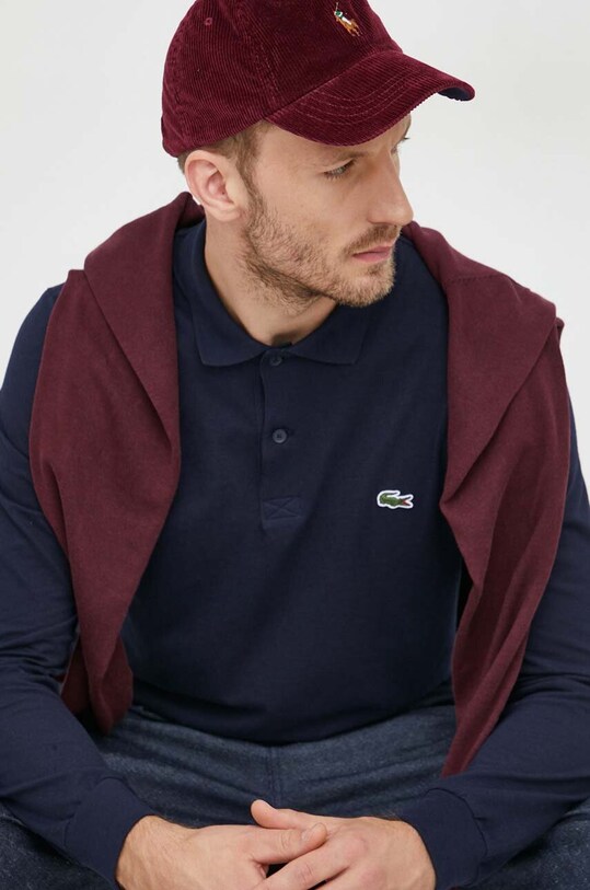 Longsleeve Lacoste σκούρο μπλε DH0784