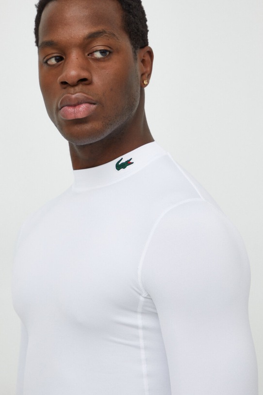 Tričko s dlouhým rukávem Lacoste TH2744 bílá AW23