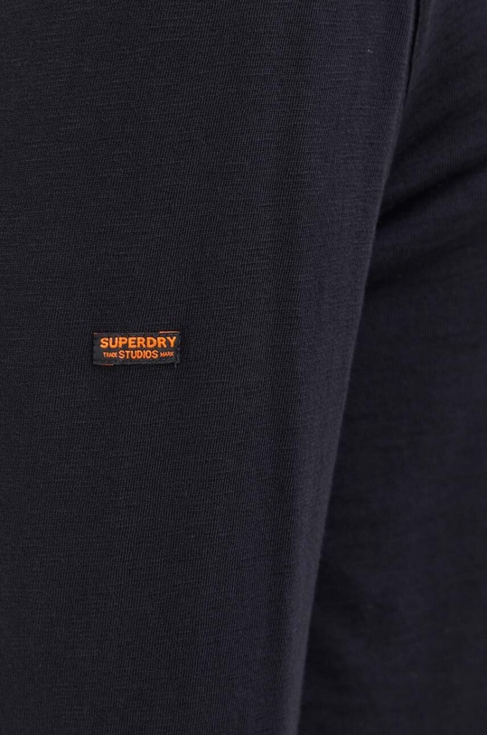 Bavlnené tričko s dlhým rukávom Superdry M6010779A.02A čierna