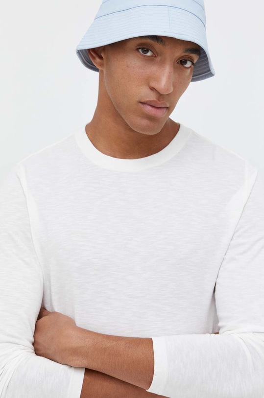 Bavlněné tričko s dlouhým rukávem Superdry hladký bílá M6010779A.1KZ