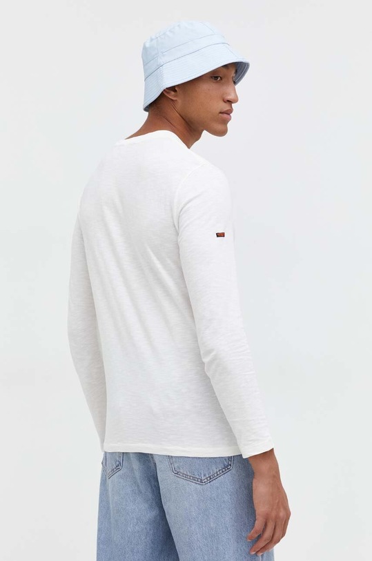 Oblečení Bavlněné tričko s dlouhým rukávem Superdry M6010779A.1KZ bílá