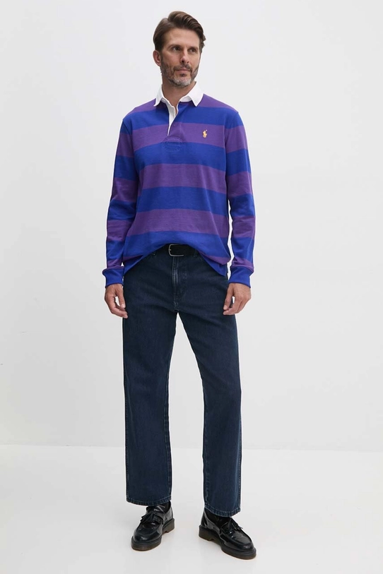 Polo Ralph Lauren longsleeve din bumbac 710717116 violet AW24