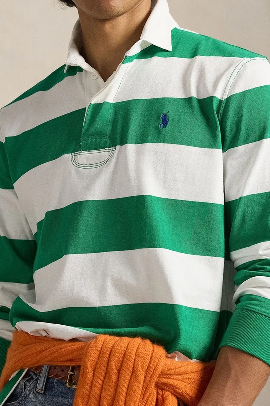 Polo Ralph Lauren longsleeve męski bawełniany zielony 710717116