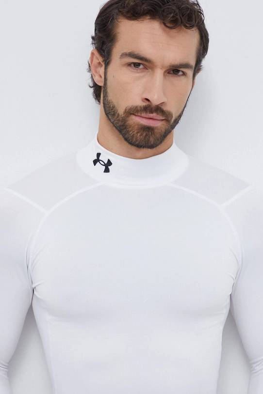 Tréninkové tričko s dlouhým rukávem Under Armour ColdGear Compression bílá 1366072