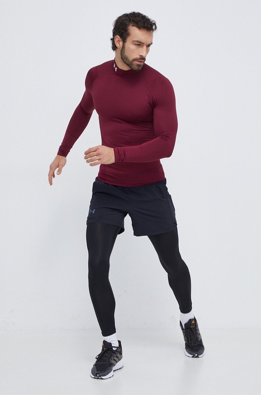 Under Armour longsleeve treningowy ColdGear Compression 1366072 bordowy AW23