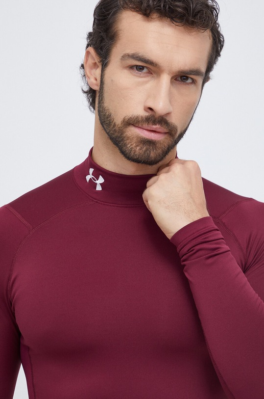 Under Armour longsleeve treningowy ColdGear Compression bordowy 1366072