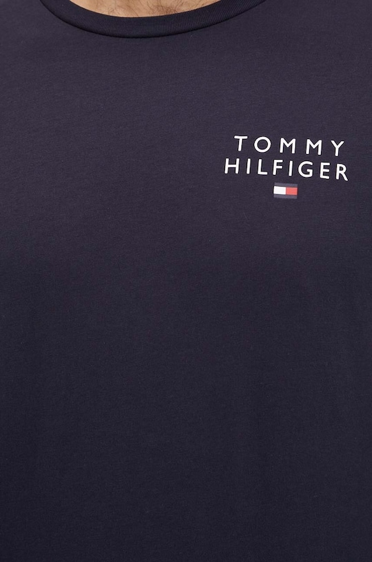 Tommy Hilfiger longsleeve bawełniany lounge UM0UM02984 granatowy