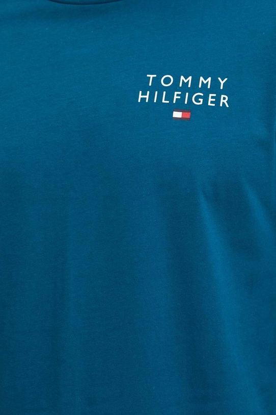 Tommy Hilfiger longsleeve bawełniany lounge UM0UM02984 turkusowy