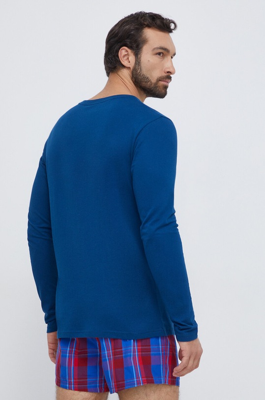 Odzież Tommy Hilfiger longsleeve bawełniany lounge UM0UM02984 niebieski