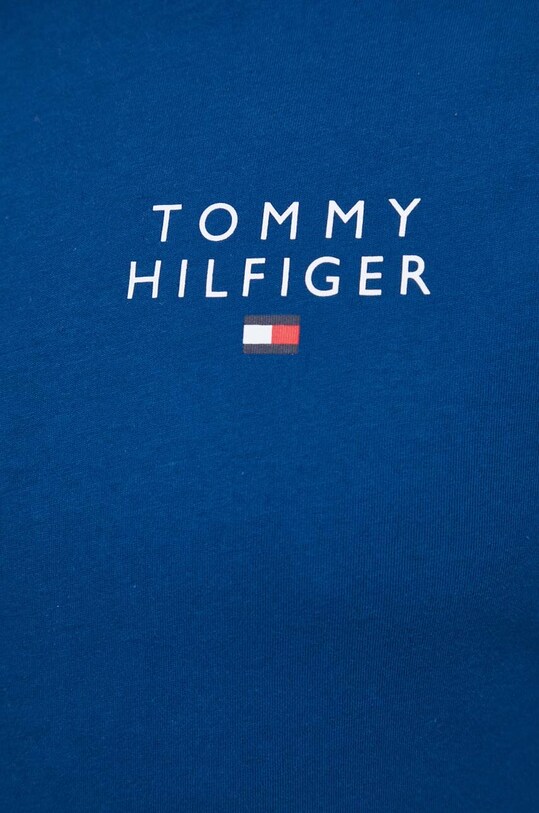 Бавовняний лонгслів лаунж Tommy Hilfiger UM0UM02984 блакитний