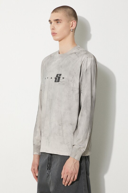 STAMPD cotton longsleeve top gray SLA.M3238LT.CMT