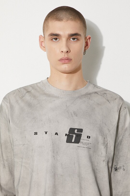 STAMPD cotton longsleeve top SLA.M3238LT.CMT gray