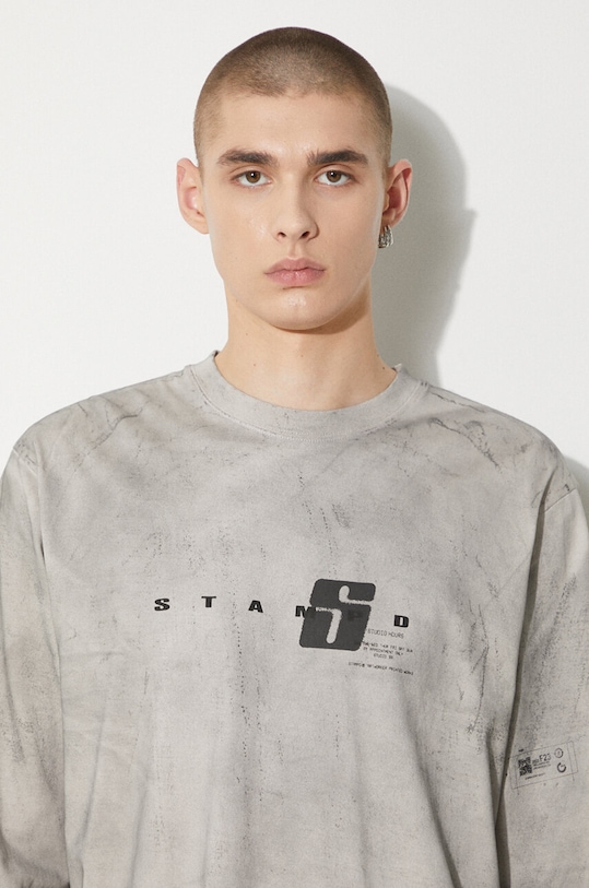 Бавовняний лонгслів STAMPD SLA.M3238LT.CMT сірий