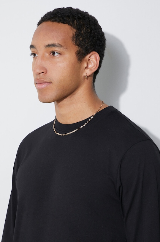 Bavlněné tričko s dlouhým rukávem Carhartt WIP I026265.0D2XX černá