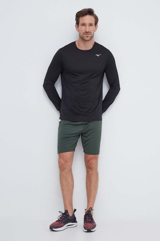 Лонгслів до бігу Mizuno Impulse Core J2GAA520 чорний AW24